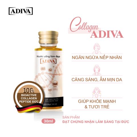 Combo 2 Nước Uống Hỗ Trợ Làm Đẹp Collagen Adiva 14 lọ x 30ml