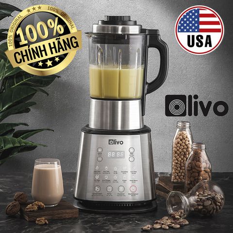 Máy Làm Sữa Hạt Olivo X20 - Đa Năng, Công Suất 1800W, Chống Tràn, Xay Mịn, 14 Chức Năng, Hàng Chính Hãng Thương Hiệu Mỹ