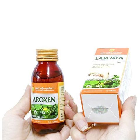 Siro Laroxen Học viện Quân Y 100ml - Hỗ Trợ Giấc Ngủ Ngon và Sâu Giấc cho Người Lớn và Trẻ Nhỏ, An Thần và Giảm Lo Âu