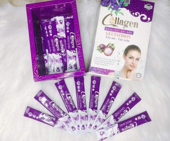 Collagen Măng Cụt Đậu Biếc Zenpali - Hộp 30 Gói