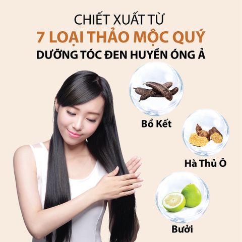 Dầu Gội Đen Tóc Hương Thảo Mộc Thiên Nhiên Milaganics 250ml (Chai)