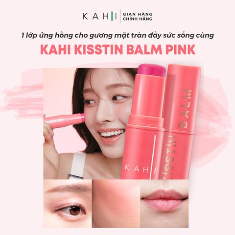 Kahi Kisstin Balm Pink - Sáp dưỡng làm hồng da, dưỡng ẩm nhẹ dịu