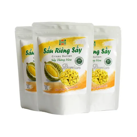Sầu Riêng Sấy Thăng Hoa Song Hân - Trái Cây Hữu Cơ Việt Nam Ngon, Bổ Dưỡng, Tiện Lợi, Bảo Quản Dài Hạn 38g