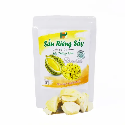 Sầu Riêng Sấy Thăng Hoa Song Hân - Trái Cây Hữu Cơ Việt Nam Ngon, Bổ Dưỡng, Tiện Lợi, Bảo Quản Dài Hạn 38g