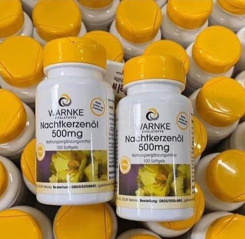Tinh Dầu Hoa Anh Thảo Warnke Nachtkerzenöl 500mg - Hỗ Trợ Sức Khỏe Da và Tóc, 100 Viên, Xuất Xứ Đức