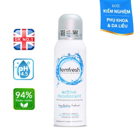 Xịt khử mùi và thơm mát vùng kín Femfresh Ultimate Care Deodorant