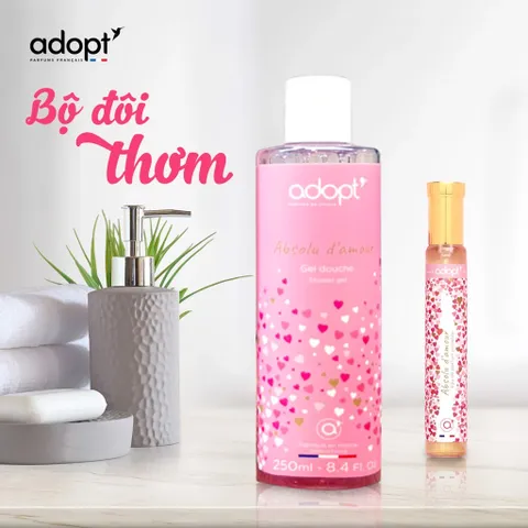 Sữa Tắm Trắng Da Hương Hoa Hồng Adopt Absolu D'amour 250 ml