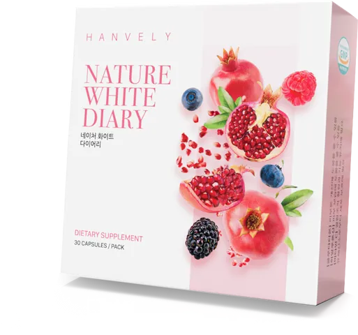 Viên Uống Trắng Da Nature White Diary Hanvely - Hộp 30 Viên