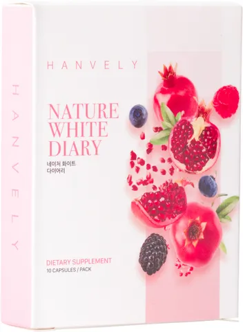 Viên uống hỗ trợ trắng da Nature White Diary Hanvely -  Hộp 10 viên