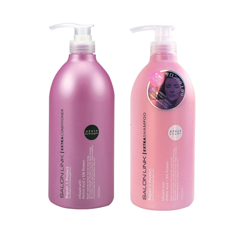 Bộ Gội Xả Salonlink 1000ml - Phục Hồi Tóc Hư Tổn, Chuyên Nghiệp Nhật Bản, Dưỡng Ẩm Cho Tóc Mềm Mượt, Không Chẻ Ngọn