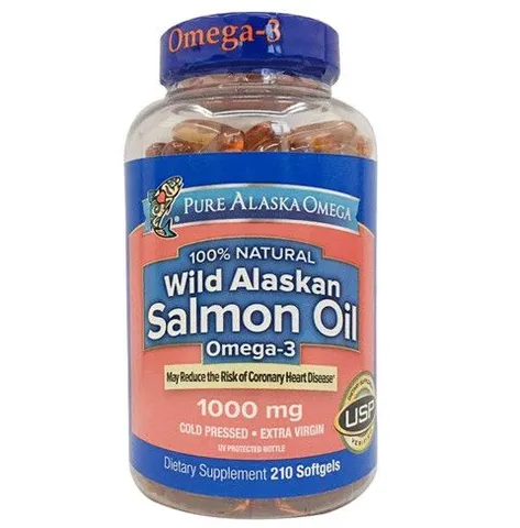 Dầu cá Pure Alaska Omega-3 Wild Alaskan Salmon Oil 210 viên - Nhập Mỹ