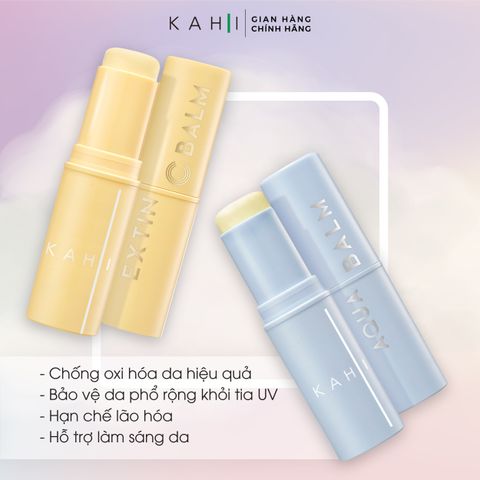 Cặp đôi sáp dưỡng Kahi Extin C Balm và Kahi Aqua Balm bảo vệ làn da