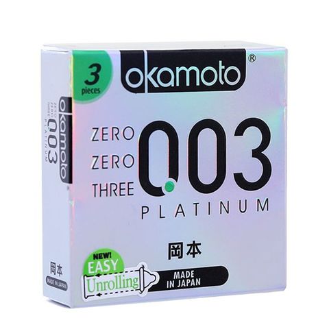 Bao Cao Su Okamoto 0.03 Platinum Siêu Mỏng Ôm Khít H3