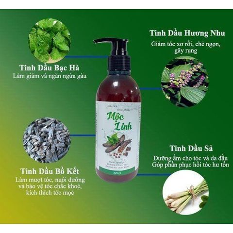 Bộ Tóc Mộc Linh - Giúp Chăm Sóc Tóc, Bảo Vệ Tóc, Hỗ Trợ Đen Tóc