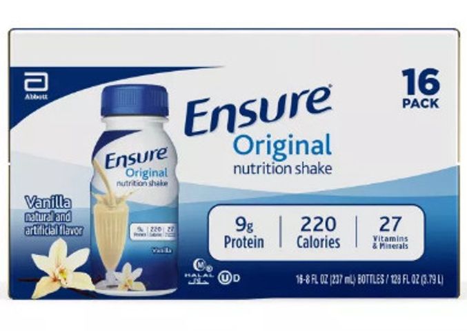 Sữa nước Ensure Original - Thùng 16 chai - 237ml - Nhập Mỹ