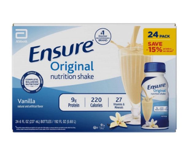 Sữa nước Ensure Original - Thùng 24 chai - 237ml - Nhập Mỹ
