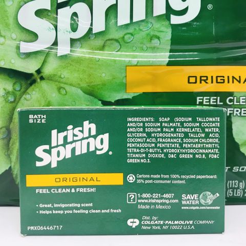 Set 5 Bánh Xà Bông Cục Irish Spring Original Usa Hương Dịu Nhẹ