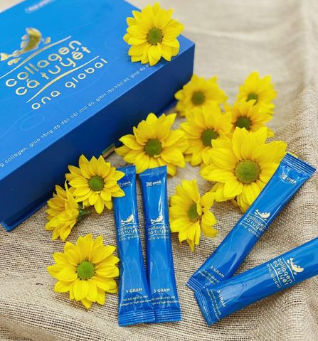 Collagen cá tuyết Cỏ Cây Hoa Lá làm đẹp săn chắc da hộp 30 gói