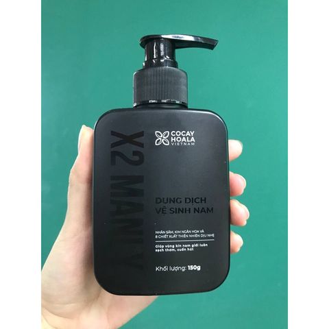 Dung Dịch Vệ Sinh Nam X2 Manly Cocayhoala 150g - Giúp Làm Sạch Cậu Nhỏ, Kháng Khuẩn, Hương Thơm Nam Tính Từ Thiên Nhiên