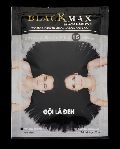 Dầu gội là đen tóc phủ bạc cấp tốc Black Max - Contra Cosmetics