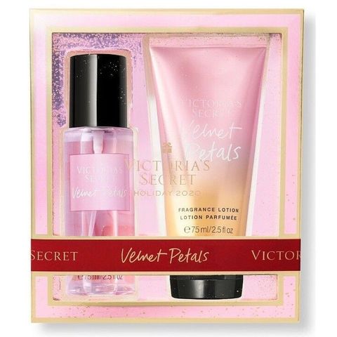 Set xịt thơm và dưỡng thể victoria secrect velvet petals 75ml