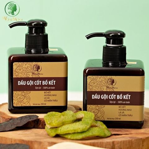 Dầu Gội Cốt Bồ Kết Wonmom Hỗ Trợ Sạch Gàu, Nuôi Dưỡng Tóc Đen Mượt