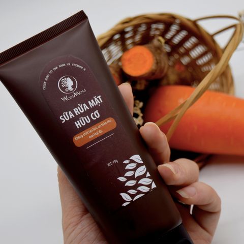 Sữa Rửa Mặt Hữu Cơ Hỗ Trợ Ngăn Ngừa Mụn, Sáng Da Wonmom 70g