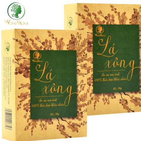 Combo 2 Hộp Lá Xông Wonmom ( 70g) Đào thải Độc tố cho Sản Phụ