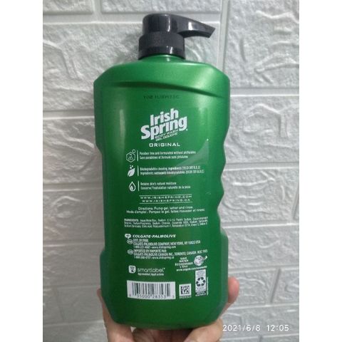 Sữa Tắm Cho Nam Irish Spring Original Moisturizing 946ml