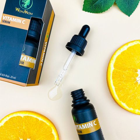 Serum Vitamin C Giúp Trắng Hồng, Tái Tạo Da Mặt Wonmom 20ml