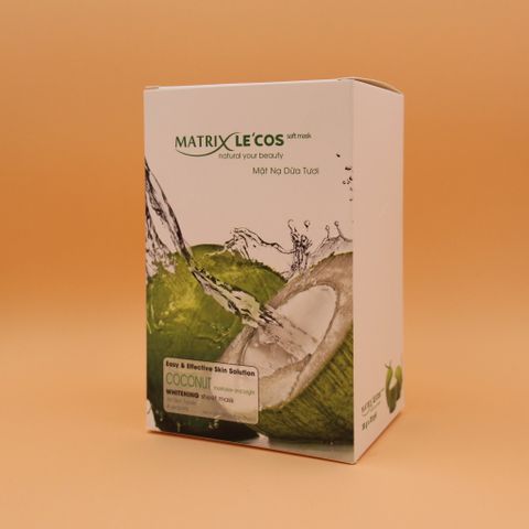Mặt nạ dưỡng da Matrix Lecos Dừa tươi 30g x 20 gói