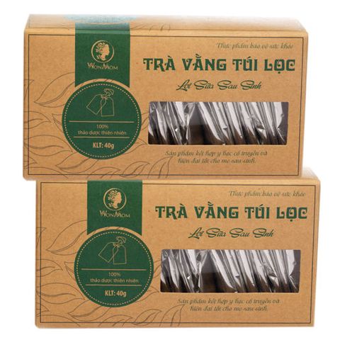 Combo 2 Hộp Trà Vằng Túi Lọc giúp Lợi Sữa, Giảm Mỡ Bụng Wonmom