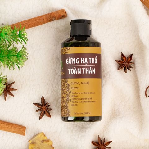 Gừng hạ thổ toàn thân massage giúp giảm đau nhức, Wonmom 200ml