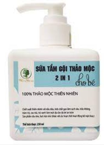 Sữa tắm gội cho bé thơm mát Wonmom 250ml