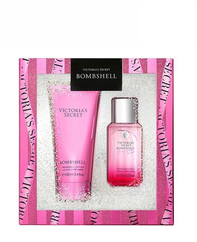 Bộ quà tặng Victoria's Secret Bombshell - Xịt thơm Fragrance Mist 75ml & Sữa dưỡng thể 100ml - Hương hoa nữ tính quyến rũ