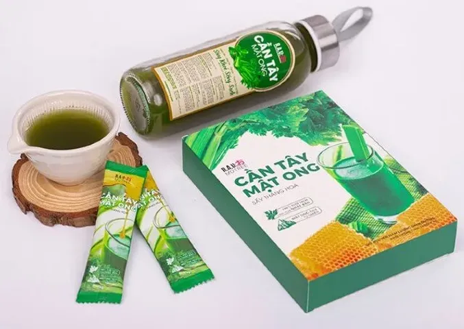 Bột cần tây mật ong Motree chính hãng - Hộp 14 gói/4g