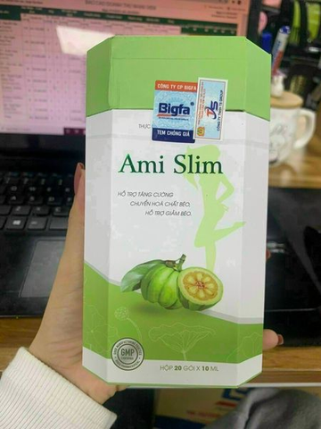 Thạch Ami Slim Chính Hãng Mẫu Mới Hỗ Trợ Giảm Cân - Hộp 20 gói