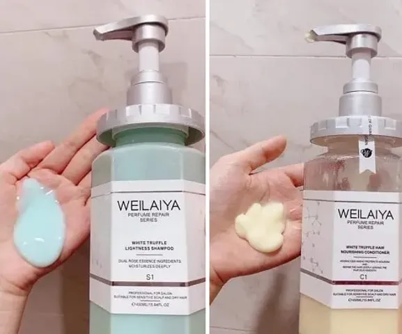 Bộ Dầu Gội Dầu Xả Phục Hồi Nấm Truffle Weilaiya 450ml - Giúp Tóc Bồng Bềnh, Mượt Mà, Hương Sang Trọng