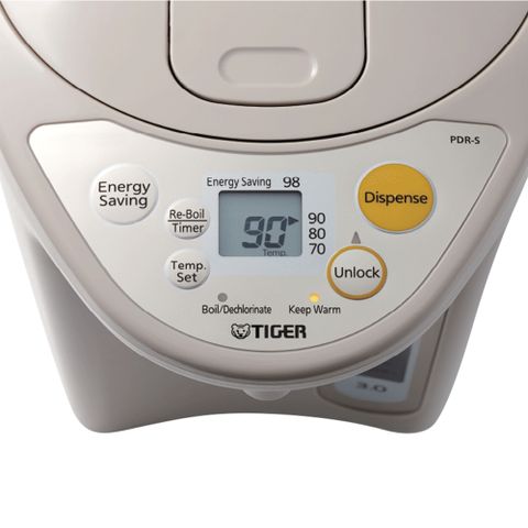 Bình thủy điện Tiger PDR-S40W 4.0L - Bình đun nước tự động có LCD, khóa nước, tiết kiệm điện, thiết kế sang trọng, Made in Japan