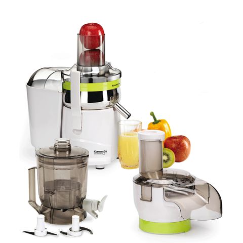 Máy Ép Trái Cây Đa Năng 3 Trong 1 Kuvings NJM-9010GR - Ép, Xay, Thái Cắt Rau Củ, Dung Tích 2.0L, Made in Korea