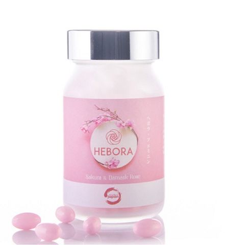 Viên Uống Hỗ Trợ Thơm Cơ Thể Hebora Nhật Bản - Tỏa Hương Quyến Rũ, Lọ 60 Viên, Giúp Khử Mùi và Làn Da Tràn Đầy Sức Sống