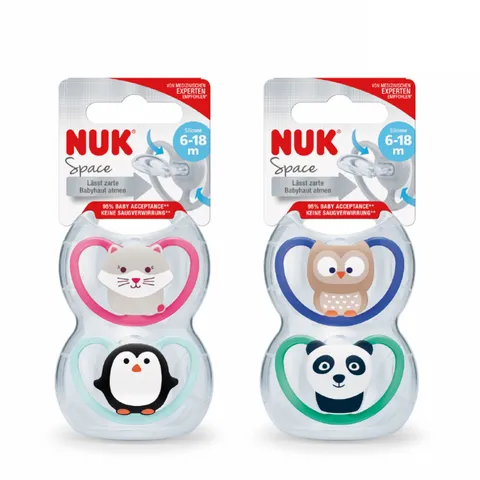 Ty ngậm Nuk silicone S2 Space 6M-18M (NU31876)