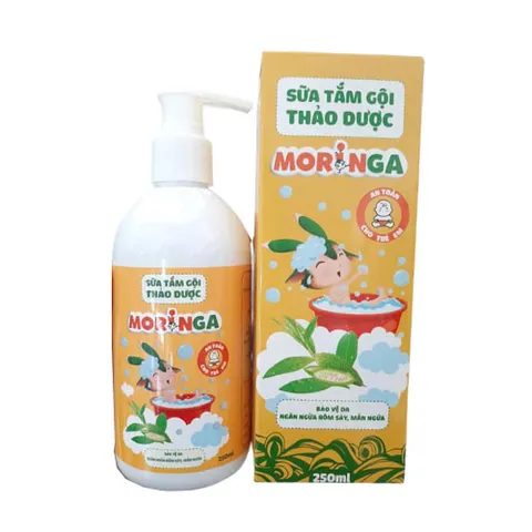 Sữa tắm gội Moringa hỗ trợ ngừa rôm sảy, mẩn ngứa 250ml