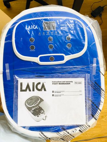 Bồn Mát Xa Chân Tự Động Laica PC1320 - Massage Rung/Sủi, Đèn Hồng Ngoại, Làm Nóng Nước Nhanh - Sản Phẩm Chăm Sóc Sức Khỏe Italy