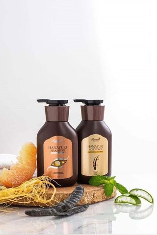 Combo Dầu Gội & Xả Hanayuki Sạch Gàu - Dưỡng Tóc Mượt Chiết Xuất Thiên Nhiên 300g, Giúp Ngăn Ngừa Rụng Tóc, Bảo Vệ Tóc Khỏe Mạnh