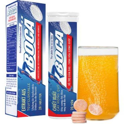 Viên Sủi Boca Hỗ Trợ Xương Khớp Hộp 20 Viên