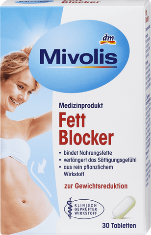 Viên uống hỗ trợ giảm cân Fett Blocker của Mivolis Đức - 30 Viên