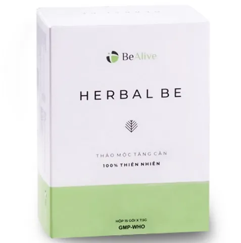 Viên Uống  Bealive Herbal Be Hỗ Trợ Tăng Cân Hộp 15 Gói 30 viên