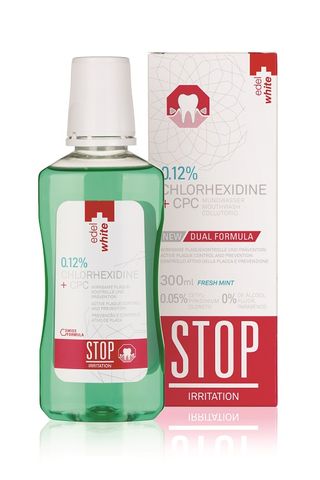 Nước súc miệng toàn diện Stop Irritation 300ml edelwhite Thụy sĩ