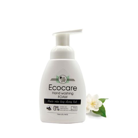 Nước Rửa Tay Hữu Cơ Ecocare - Tinh Dầu Thiên Nhiên Kháng Khuẩn, Mềm Da, Tạo Bọt 250ml (Cam/Quế/Nhài)